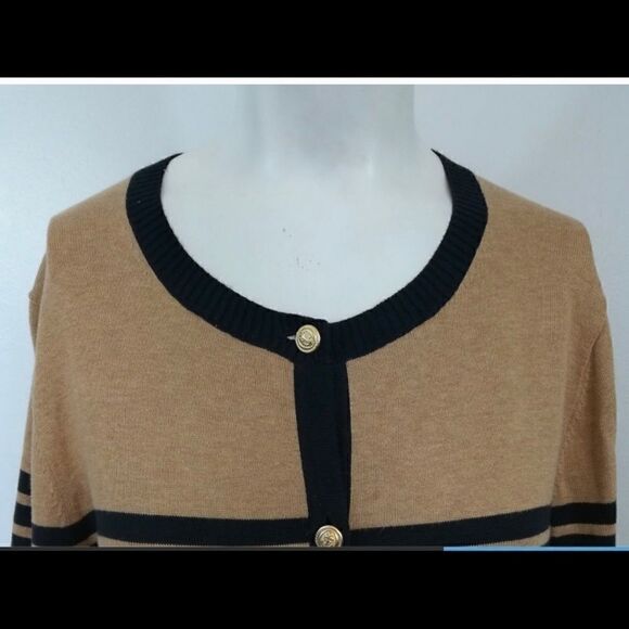 Lands’ End Striped Cardigan size M 10-12 - Picture 7 of 10